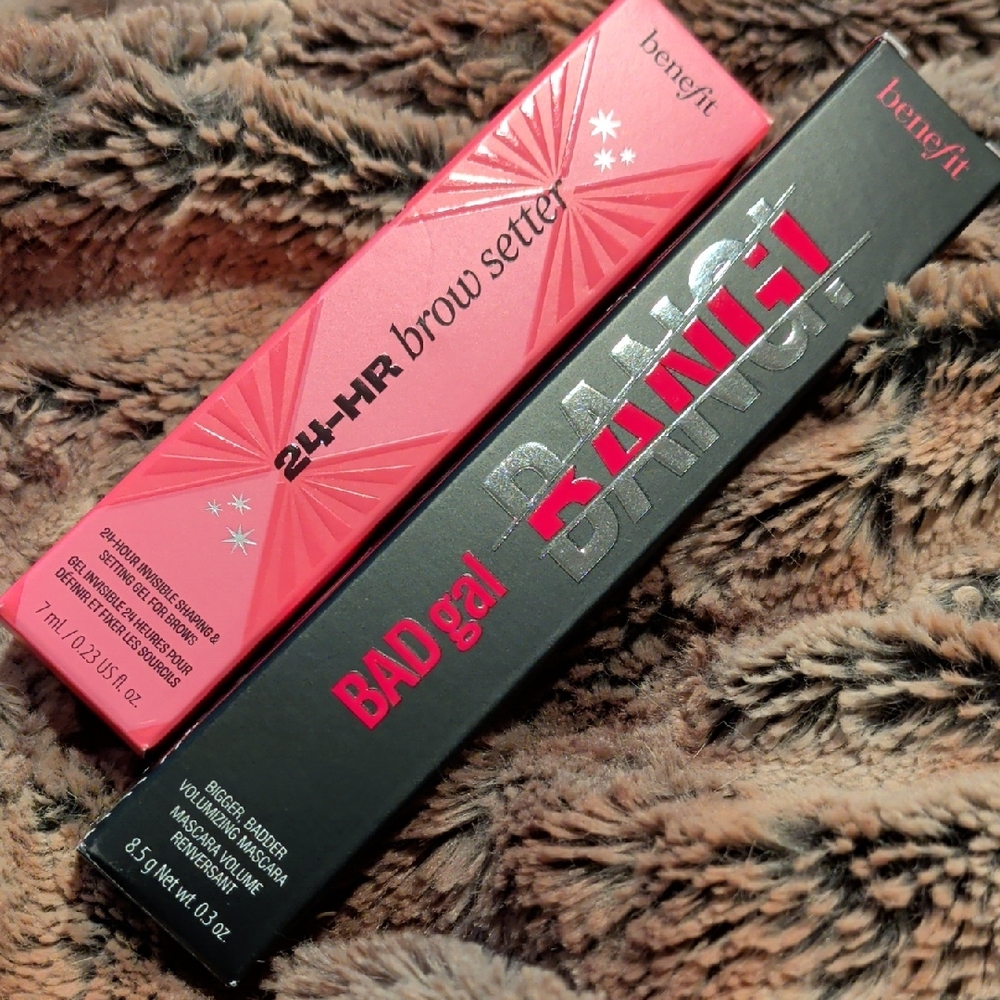 Benefit 24-HR Brow Setter and BADgal BANG! Mascara - Pink and Black
